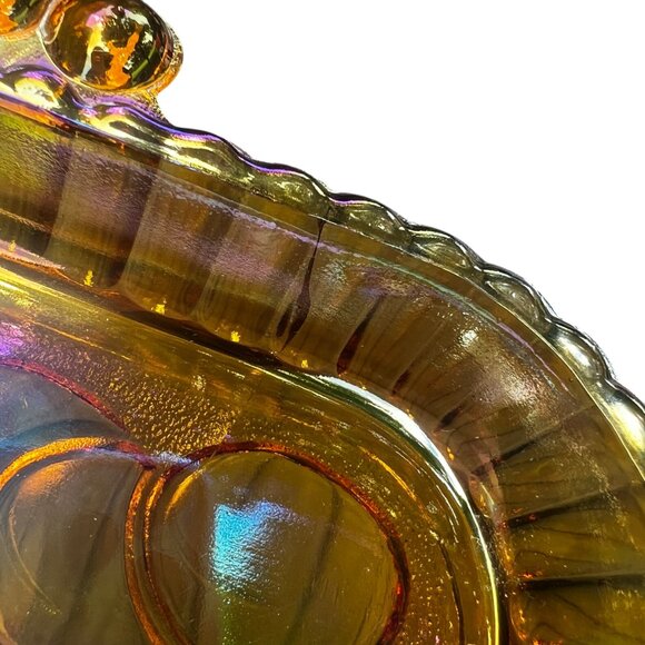 Indiana Glass Amber 5 Section Relish Tray **AS IS** - Picture 8 of 8